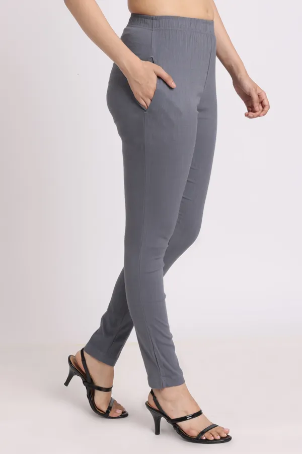 Gray_Rayon_Chudhidar_Pant_For_Women