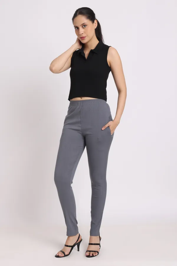 Gray_Rayon_Chudhidar_Pant_For_Women