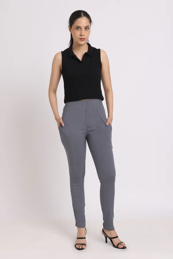 Gray_Rayon_Chudhidar_Pant_For_Women