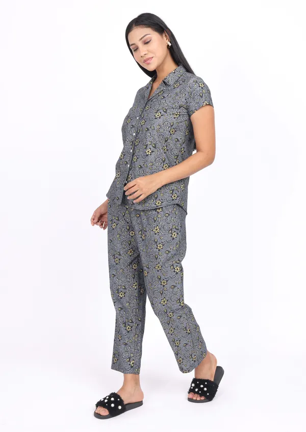 Gray_Pure_Cotton_Ladies_Night_Dress_For_Adult