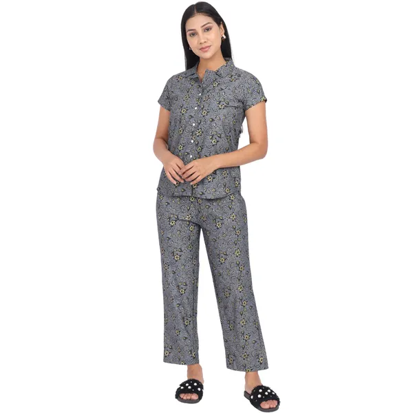 Gray_Pure_Cotton_Ladies_Night_Dress_For_Adult