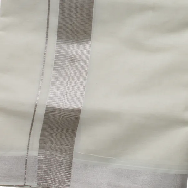 Cream_Silver_Cotton_Men'S_Double_Balaramapuram-Kodi-Double_Mundu-Jari-Dhothi-4_Mtr