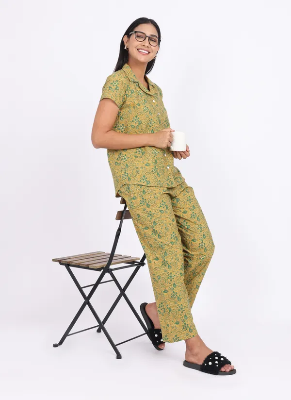 Green_Pure_Cotton_Ladies_Night_Dress_For_Adult