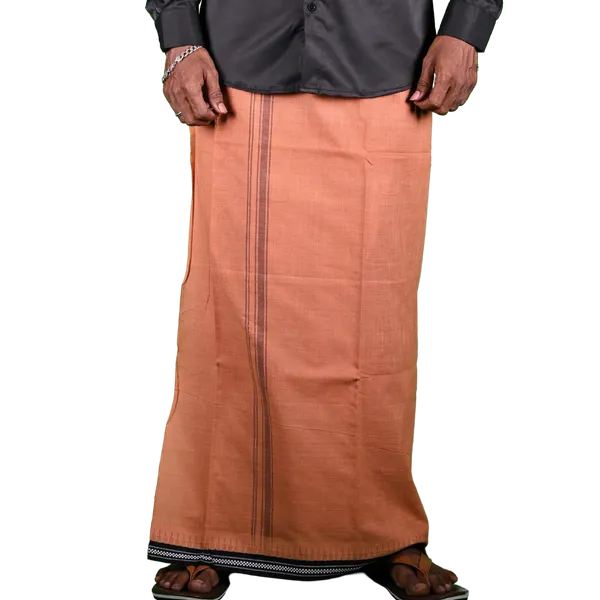 Cotton_Men'S_Single_Dhoti_With_Border-2Mtrs