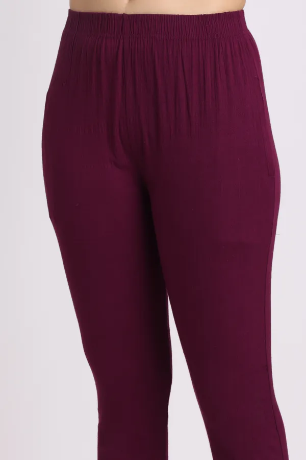 Purple_Rayon_Chudhidar_Pant_For_Women