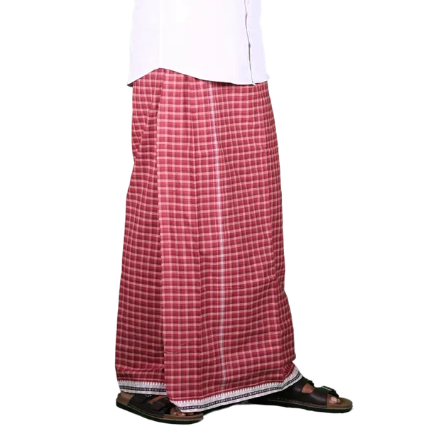 Cotton_Men'S_Single_Dhoti_With_Border-2Mtrs