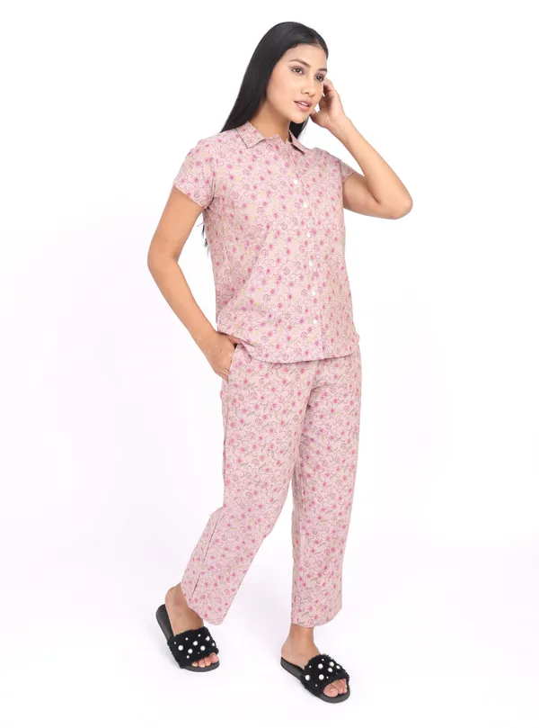 Pink_Pure_Cotton_Ladies_Night_Dress_For_Adult