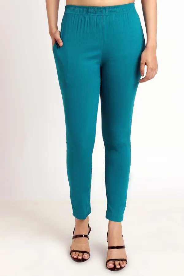 Blue_Rayon_Chudhidar_Pant_For_Women
