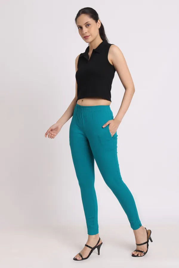 Blue_Rayon_Chudhidar_Pant_For_Women