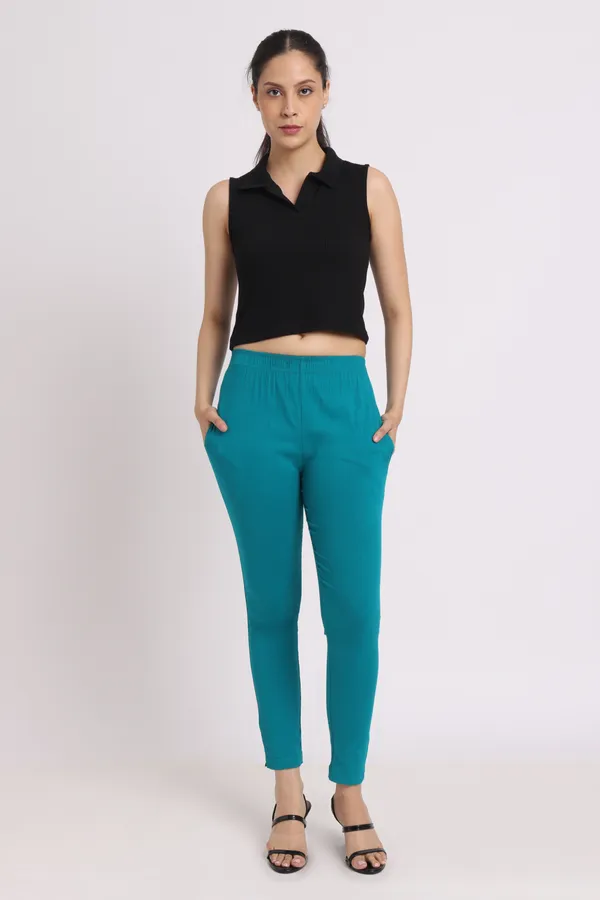 Blue_Rayon_Chudhidar_Pant_For_Women