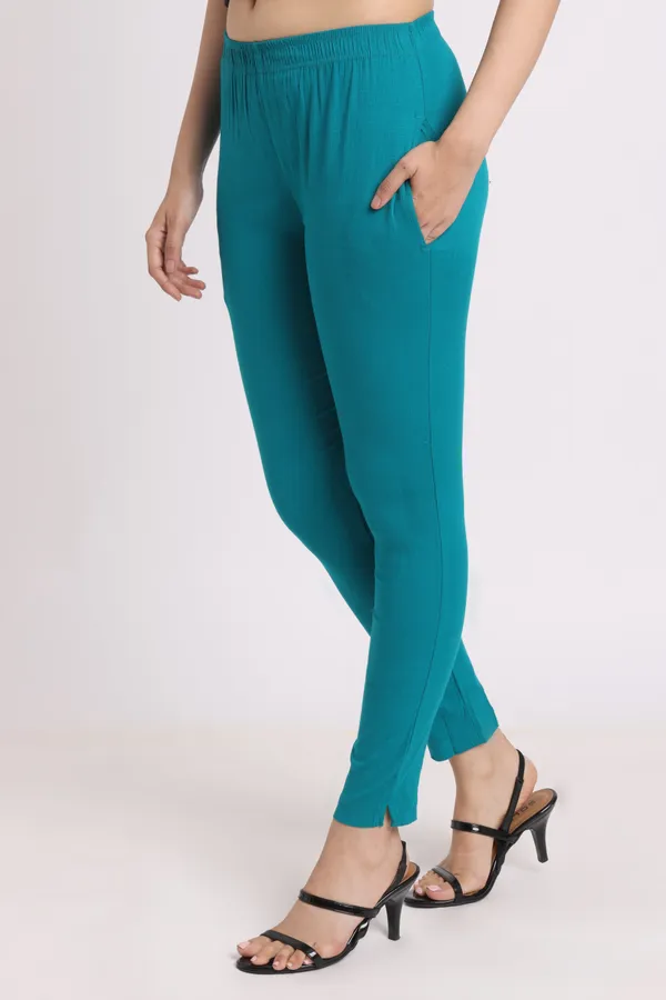 Blue_Rayon_Chudhidar_Pant_For_Women