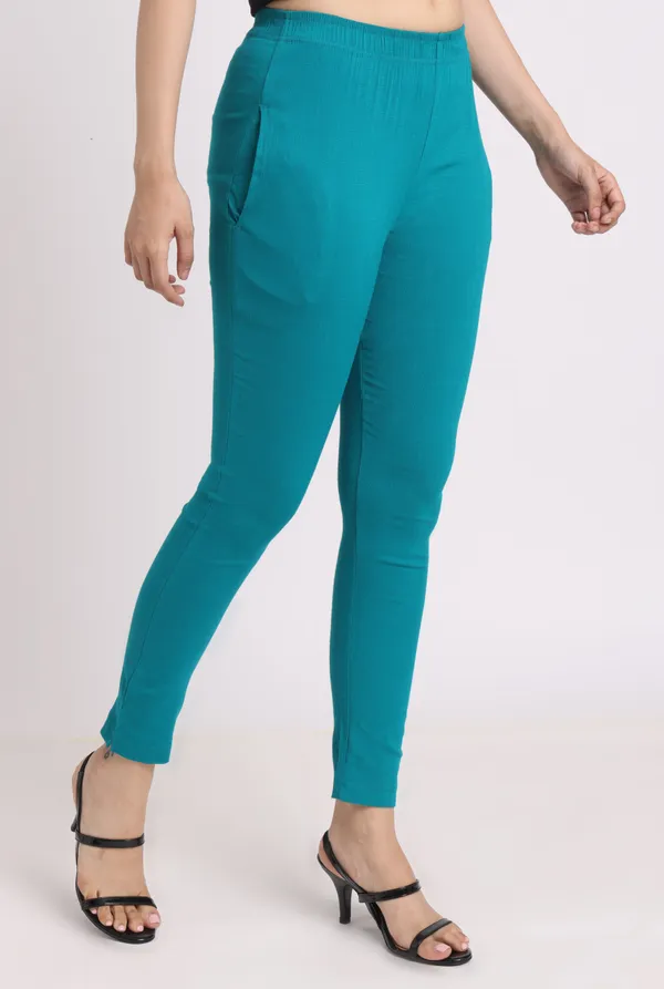 Blue_Rayon_Chudhidar_Pant_For_Women