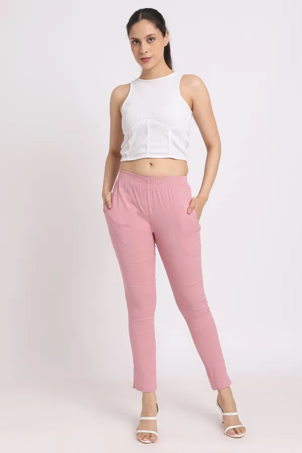 Light_Pink_Rayon_Chudhidar_Pant_For_Women