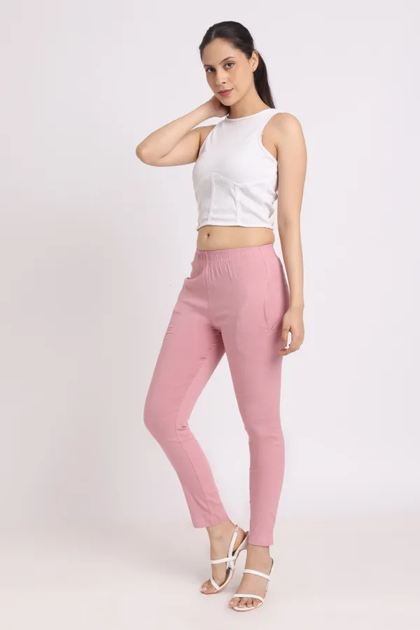 Light_Pink_Rayon_Chudhidar_Pant_For_Women