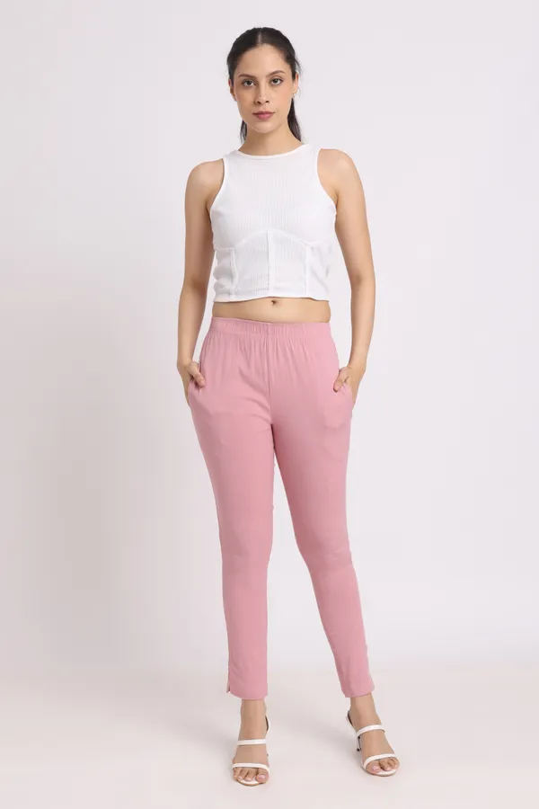 Light_Pink_Rayon_Chudhidar_Pant_For_Women