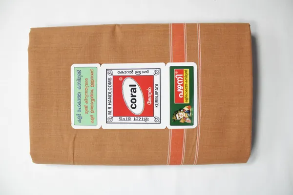 Cotton_Men'S_Single_Coral_Kavi_Mundu_With_Border-2Mtrs