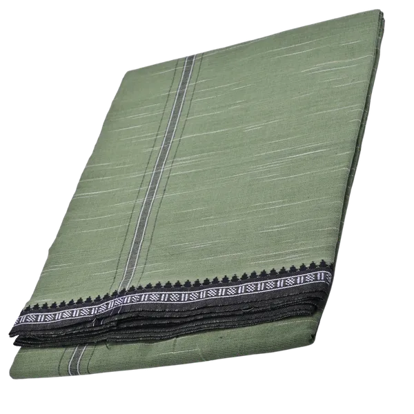 Cotton_Men'S_Single_Dhoti_With_Border-2Mtrs