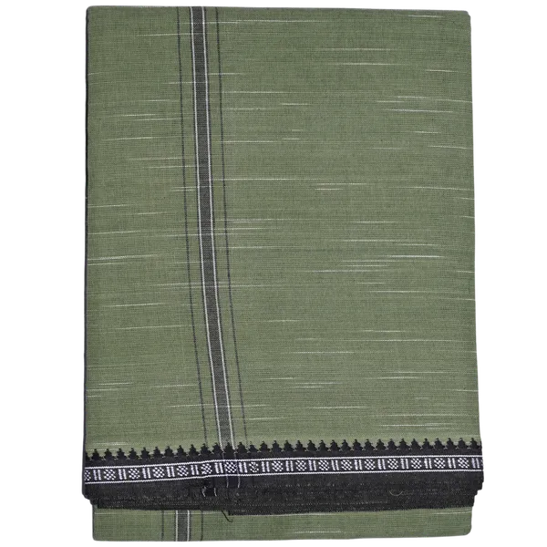 Cotton_Men'S_Single_Dhoti_With_Border-2Mtrs