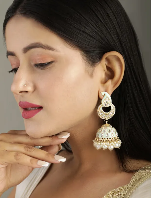 Gold_&_Blue_Contemporary_Jhumkas