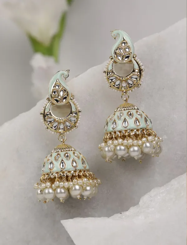 Gold_&_Blue_Contemporary_Jhumkas