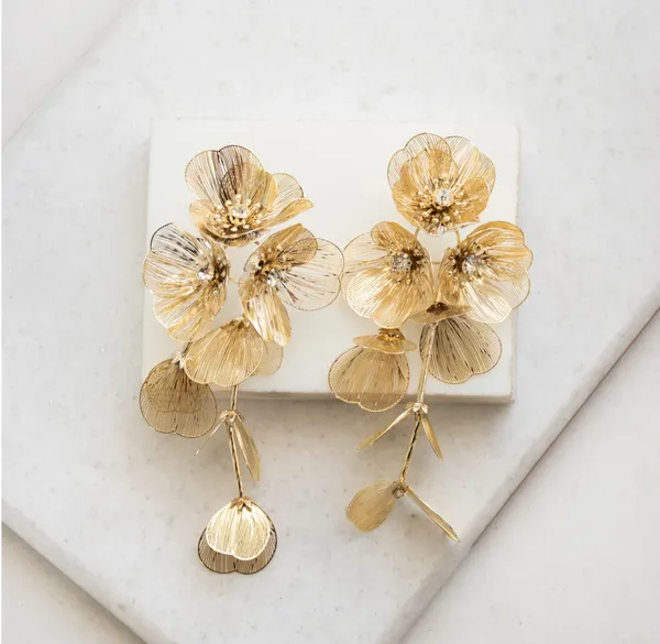Light_Gold_Flower_Tassel_Statement_Earrings