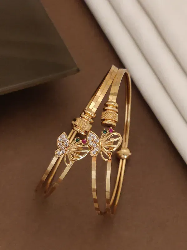 High_Gold_Plated_Butterfly_Studded_Bangles_for_Women