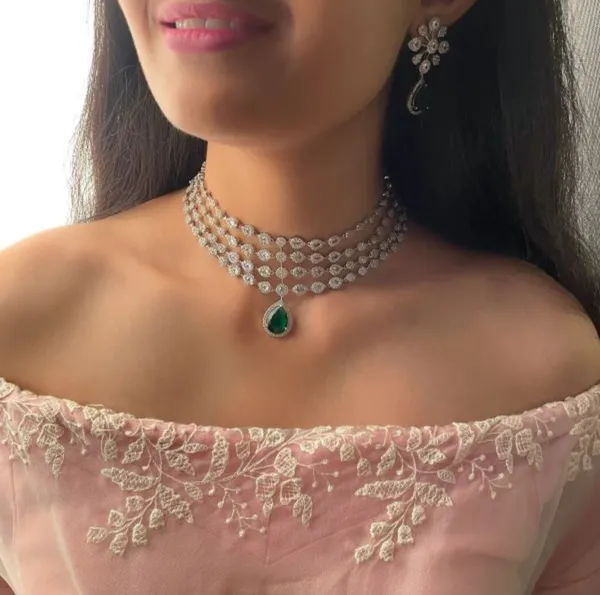 Emerald_Green_Designer_Choker_Set