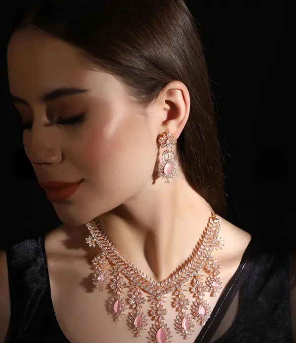 Rose_Gold_American_Diamond-Studded_Jewellery_Set