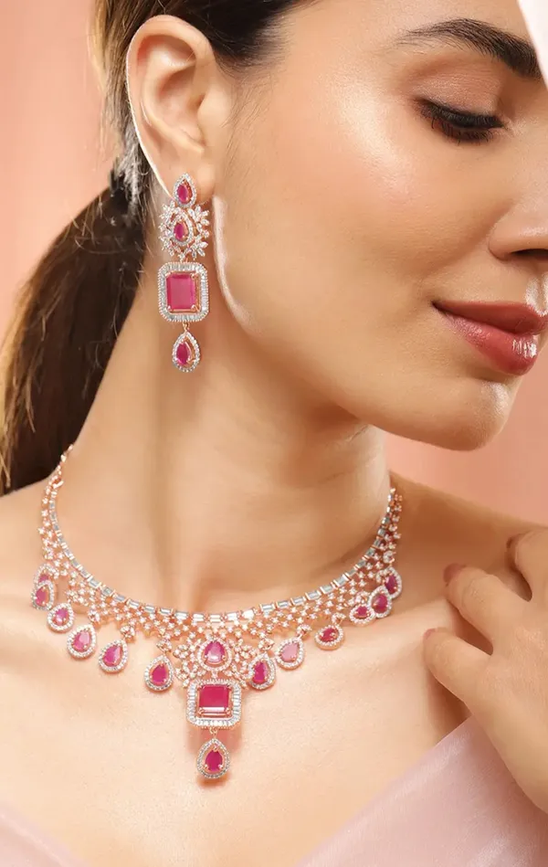 Rose_Gold_Plated_Pink_Sapphire_&_Cz_Studded_Handcrafted_Premium_Jewellery_Set
