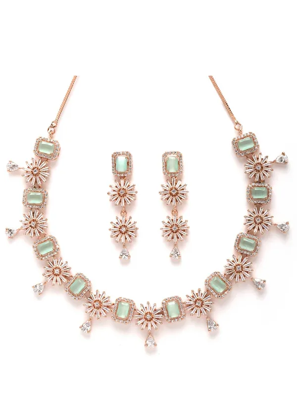 Rose_Gold_Light_Green_Ad_Necklace_Set_For_Women