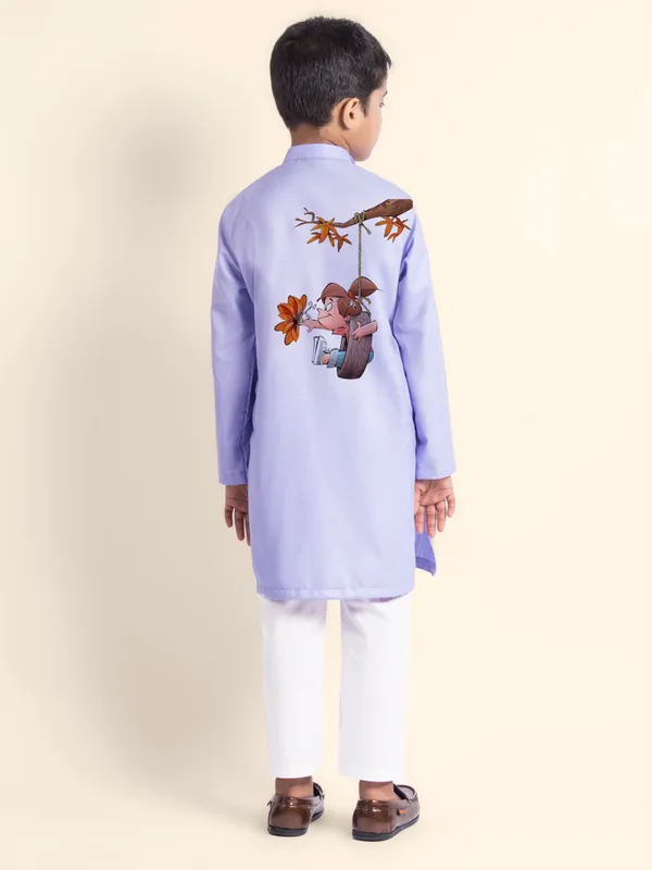 Purple_Printed_Kurta_With_Pyjama_For_Boy