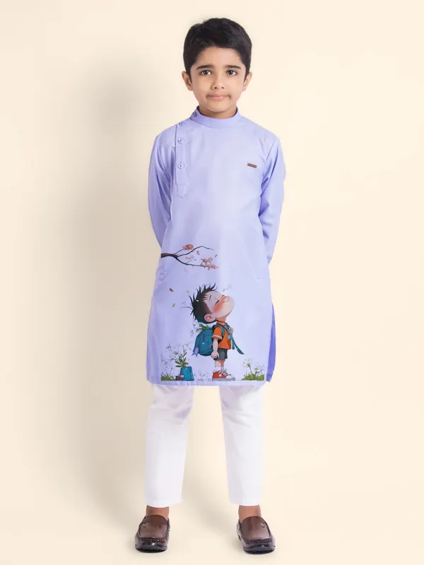 Purple_Printed_Kurta_With_Pyjama_For_Boy