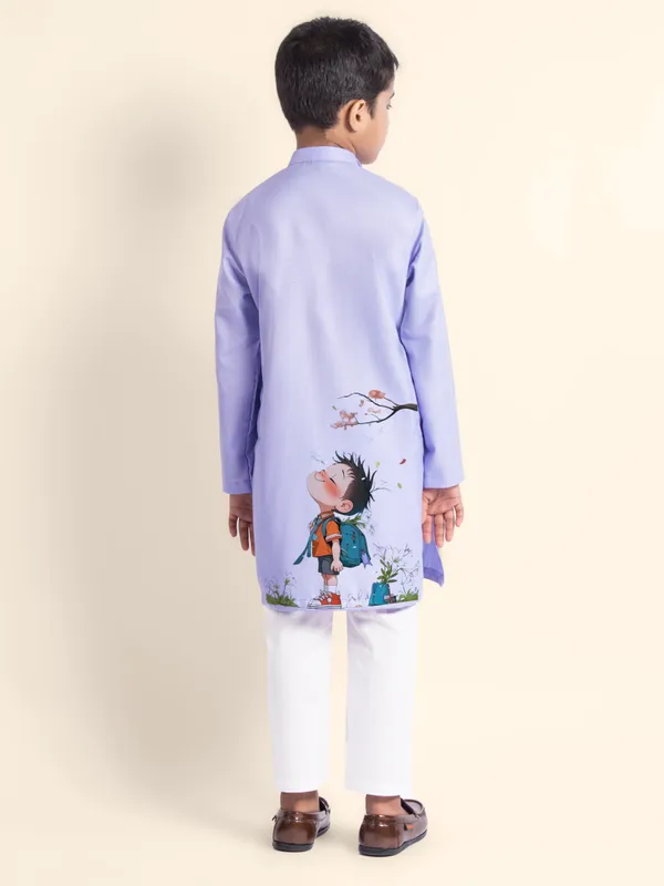 Purple_Printed_Kurta_With_Pyjama_For_Boy
