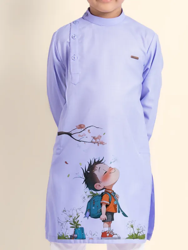 Purple_Printed_Kurta_With_Pyjama_For_Boy