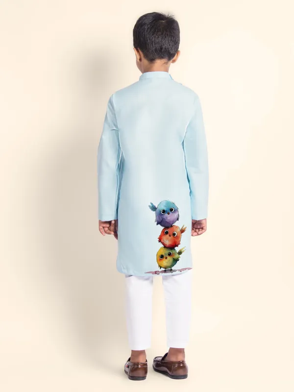 Blue_Printed_Kurta_With_Pyjama_Set_For_Boy