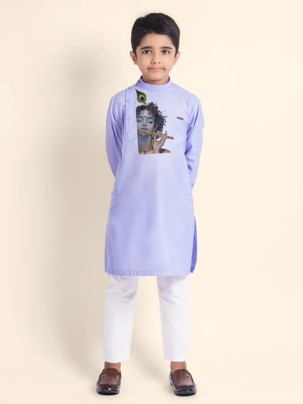 Blue_Cotton_Kurta_Pyjama_With_Lord_Krishna_Print_For_Boy