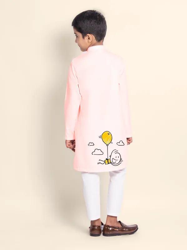 Pink_Cotton_Kurta_Pyjama_With_Print_For_Boy