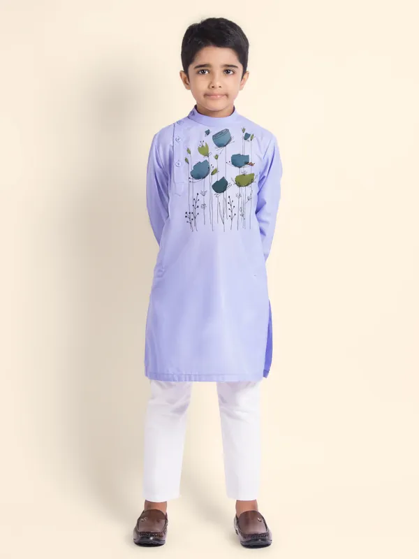 Purple_Printed_Kurta_With_Pyjama_For_Boy