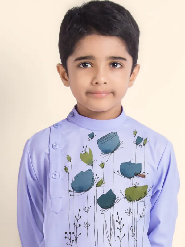 Purple_Printed_Kurta_With_Pyjama_For_Boy