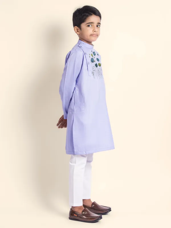 Purple_Printed_Kurta_With_Pyjama_For_Boy