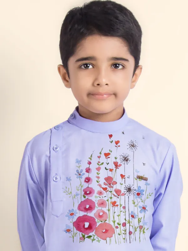 Purple_Printed_Kurta_With_Pyjama_For_Boy