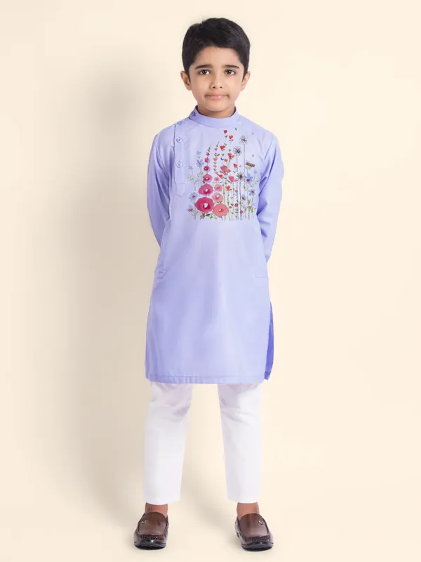 Purple_Printed_Kurta_With_Pyjama_For_Boy