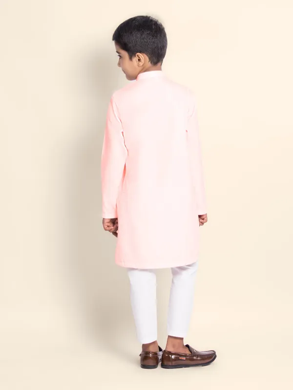 Pink_Printed_Kurta_With_Pyjama_For_Boy