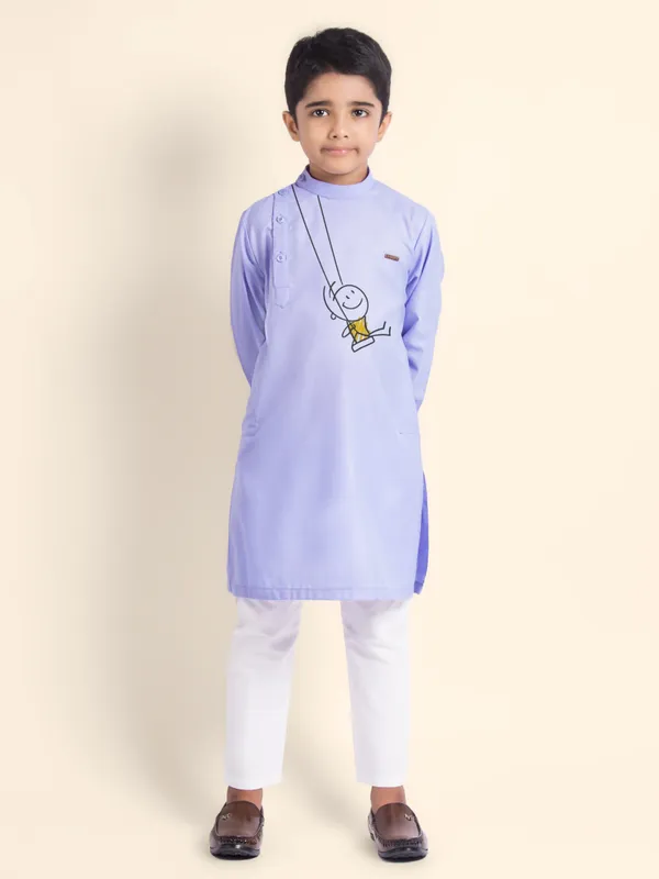 Purple_Printed_Kurta_With_Pyjama_For_Boy