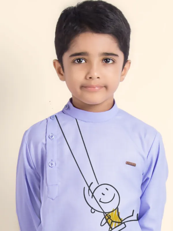 Purple_Printed_Kurta_With_Pyjama_For_Boy