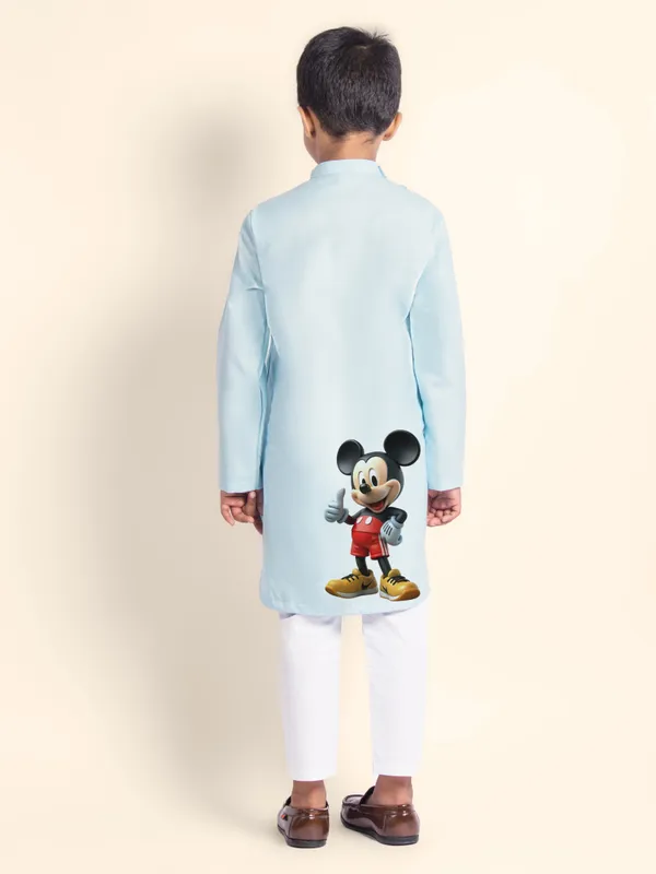 Blue_Printed_Kurta_With_Pyjama_Set_For_Boy