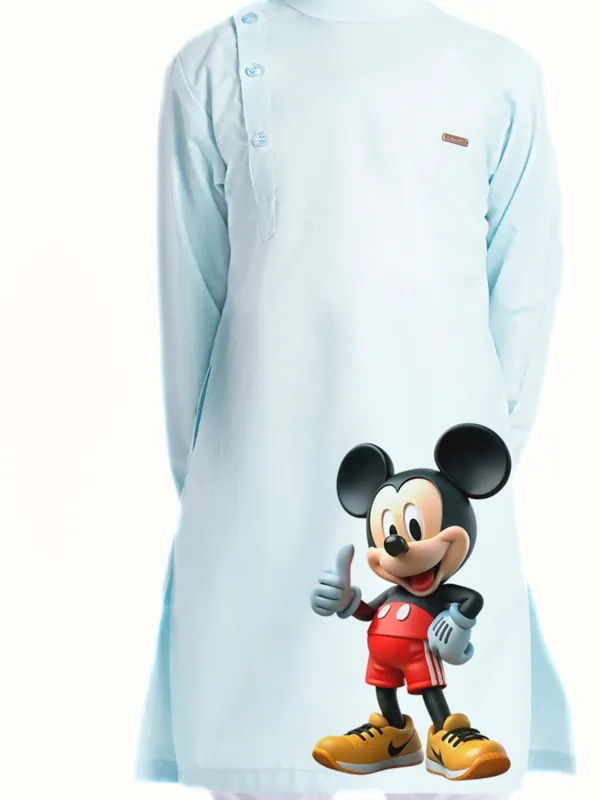 Blue_Printed_Kurta_With_Pyjama_Set_For_Boy