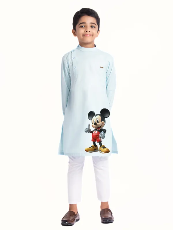 Blue_Printed_Kurta_With_Pyjama_Set_For_Boy