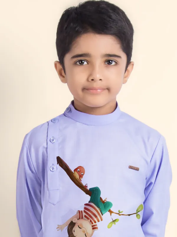 Purple_Printed_Kurta_With_Pyjama_For_Boy
