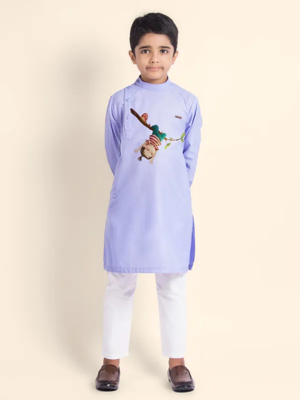 Purple_Printed_Kurta_With_Pyjama_For_Boy